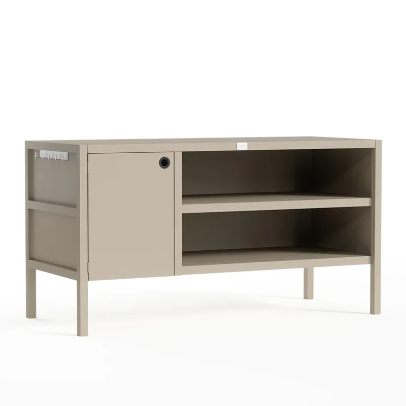 ढोकाको साथ डबल लेयर आउटडोर किचन क्याबिनेट