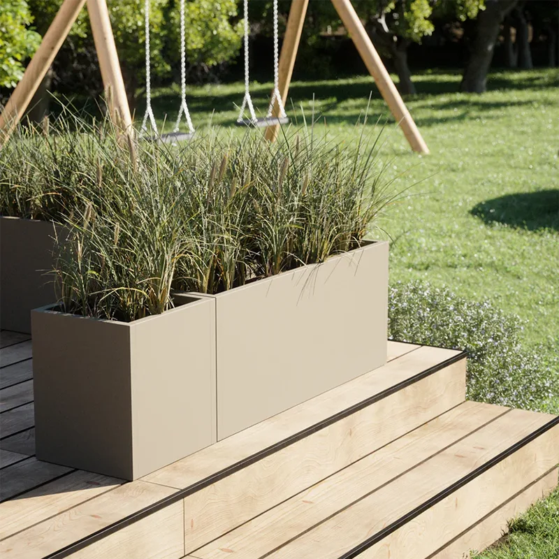 Lightweight Square Outdoor Planter